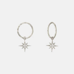 Saint Valentine: North Star Mini Hoops - Silver