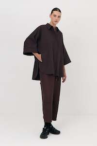 Full Price: Pip Shacket -Chocolate Plum