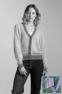 Coats Jackets Knits: Stichill V Neck Cardigan - Caspian