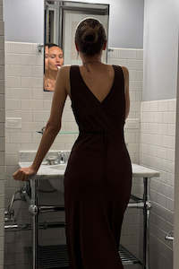 Sale Dresses: Plunge Bias Dress - Nera.