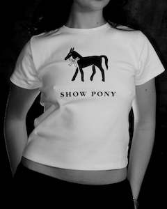 Show Pony Baby Tee - White.