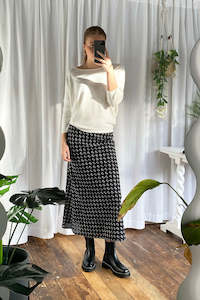 South Of Eden: Sappho Skirt - Black/White