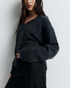 Sale Tops: Ingrid Sweater (Dark Grey)