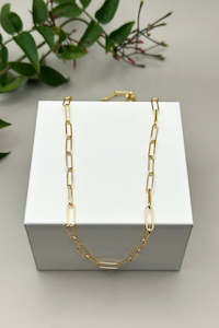 Chain Link Necklace - Gold Plated 45cm