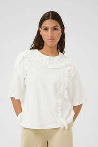 T Shirts: Vivian Tee - White