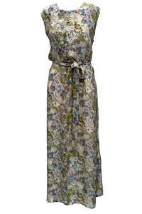 Summer Event Wear: Mary Sleeveless Dress - Floral Silk Chiffon
