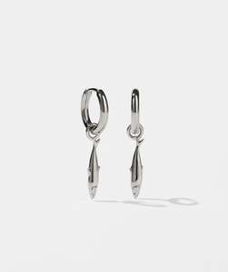 Earrings: Sardine Charm Earrings - Sterling Silver
