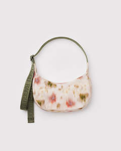 Small Nylon Crescent Bag - Abstract Floral
