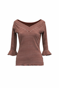 Carla Top - Walnut Stripe