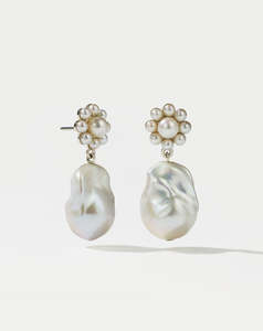 Emile Drop Earrings - Pearl/Sterling Silver