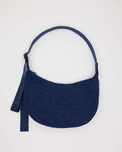 Full Price: Medium Nylon Crescent Bag - Navy