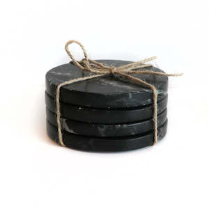 Decor: Marble Coasters round black