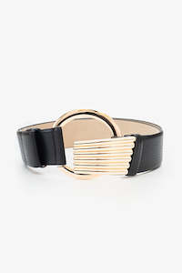 Accessories: Salma Grande belt, black, adjustable