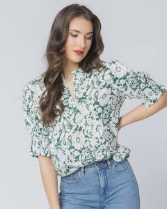 Tops: Movement Blouse,  forest shadow