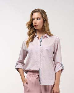 Tops: Mixed Media, stripe blush