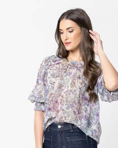 Tops: Magnificent top, blue lurex