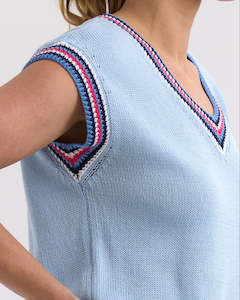 Knitwear Cardis: Stripe Trim top