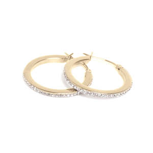 Earring, pure steel, medium