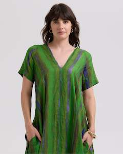 Zaket Plover: Painted Linen dress