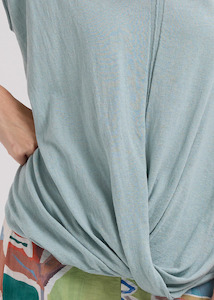 Zaket Plover: Linen Drape Top
