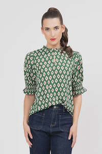 Movement blouse, short sleeve