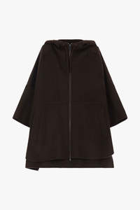 Jackets: Wool blend oversized hooded coat