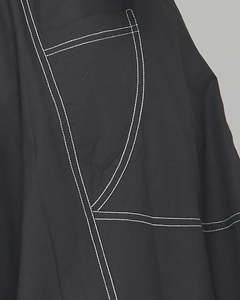 Skirts: Guru skirt, black with white stitching