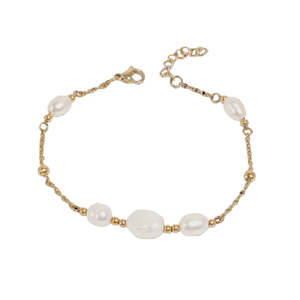 Accessories: Bracelet, pure steel, pearl