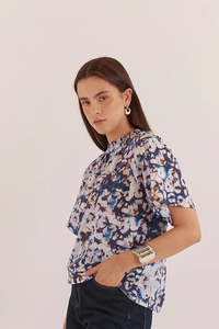 Anika frill neck blouse