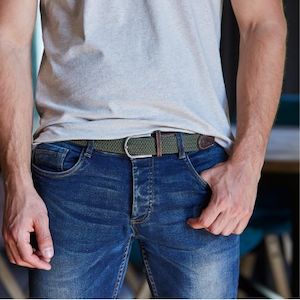 Belts: Braided Belt - Army Green