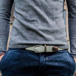 Braided Belt - Grey Seagull