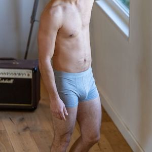 Organic Cotton Boxer Brief in Light Grey