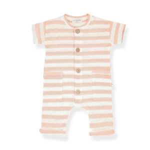 1 In The Family: Enzo Stripped Jumpsuit - Rose
