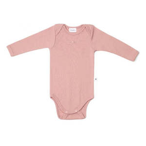 0 2 Years: Merino Bodysuit - Pink Rose