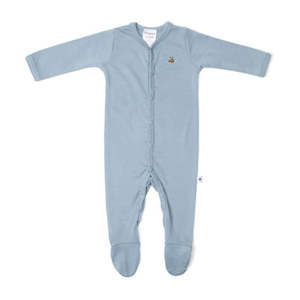 0 2 Years: Merino Babygrow - Sky Blue