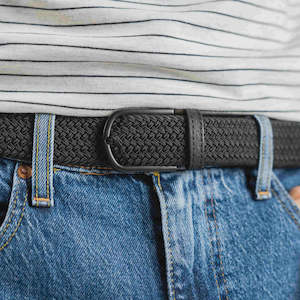 Belts: Braided Belt - All Black
