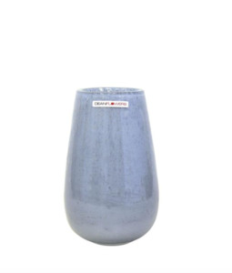 By Designer Glassware: Stromboli Extra Small Vase - Pastel Blue