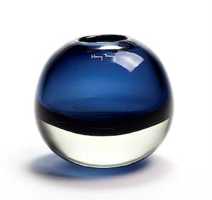 By Designer Glassware: Maraj Medium Vase - Ink