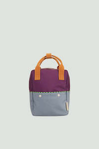 Kids Small Backpack - Purple Tights + Badminton Blue