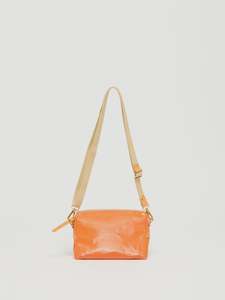 Mini Linen Shoulder Bag - Mandarine