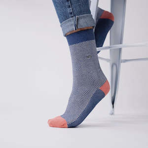 Socks: Cotton Socks Herringbone-Disko