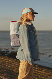 Kids Backpacks: Sticky Lemon Backpack Large - Zissou Blue + Blue Whale