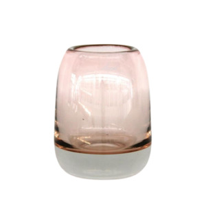 By Designer Glassware: Florry Vase - Light Rose