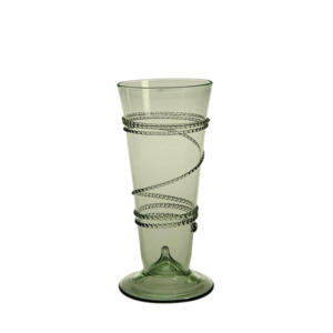 By Designer Glassware: KB98 Cylinder  Vase - Green
