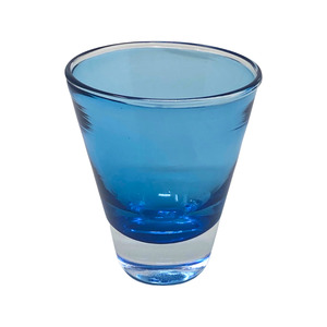 Clear Conical Wine/ Water Tumbler - Blue