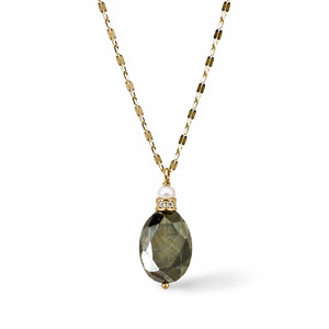 Designer Jewellery: Elixir Necklace - Pyrite & Pearl