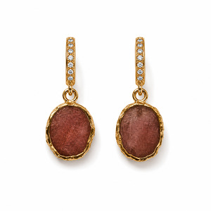 Designer Jewellery: Baby Kara Earrings - Strawberry Quartz
