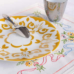 By Designer Plates Bowls: Yulduzi Yellow Plate