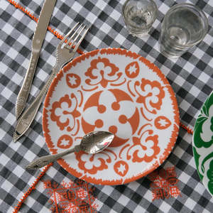 By Designer Plates Bowls: Bashkara Small Orange Plate