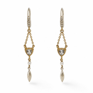All Stock Collection: Heritage Bo Lounge Pearl Earrings Gold & Silver